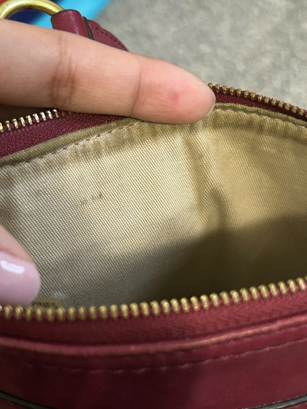 Coach Leather Crossbody Bag in Burgundy - Picture 4 of 10